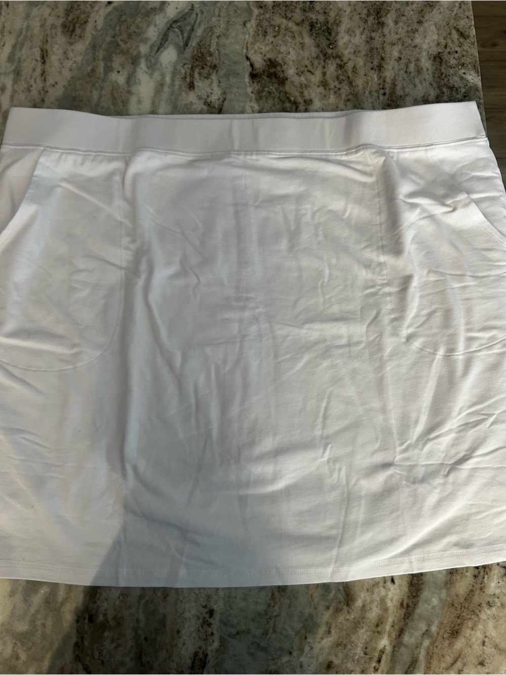 Belle by Kim Gravel White skort Skirt with Gold Logo